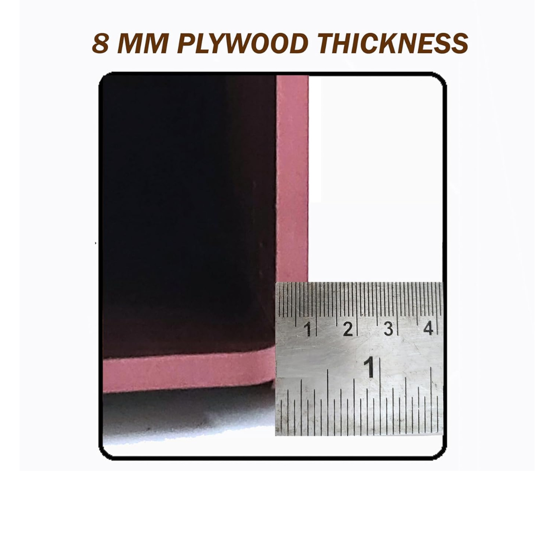 MDF Small Wooden Temple/Wall Shelves/sinhasan/Pooja Stand/Hindola (8.5 in * 6 in * 5.5 in) (8 MM Plywood Thickness)