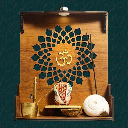 Chants Engineered Wood Beautiful Mandala Om Wall Decor Art For Pooja Room, Yoga, Living Room, Home Decor And Office