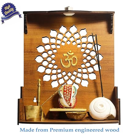 Chants Engineered Wood Beautiful Mandala Om Wall Decor Art For Pooja Room, Yoga, Living Room, Home Decor And Office