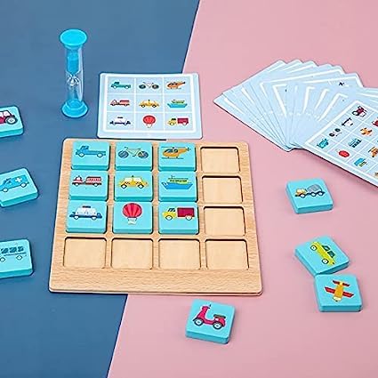 Imagine Art -Wooden Instant Memory Card Game | Early Learning Card Game | Montessori Toy | Activity Game for Kids [ Multicolour | 3+ ]