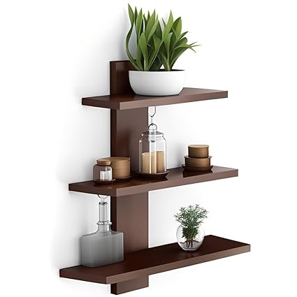 Wall Decor Wall Shelves for Home Decor Items, Living Room and Bedroom | Wall Mount Wooden Wall Shelf