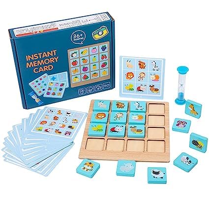 Imagine Art -Wooden Instant Memory Card Game | Early Learning Card Game | Montessori Toy | Activity Game for Kids [ Multicolour | 3+ ]