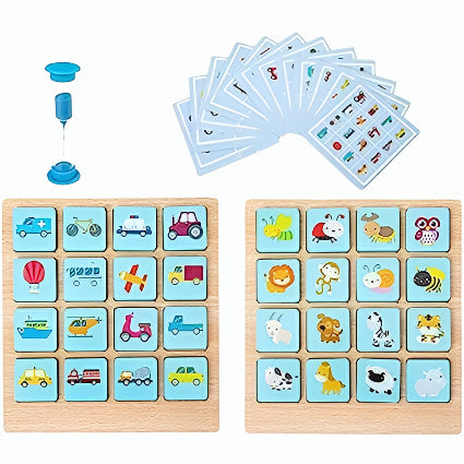 Imagine Art -Wooden Instant Memory Card Game | Early Learning Card Game | Montessori Toy | Activity Game for Kids [ Multicolour | 3+ ]