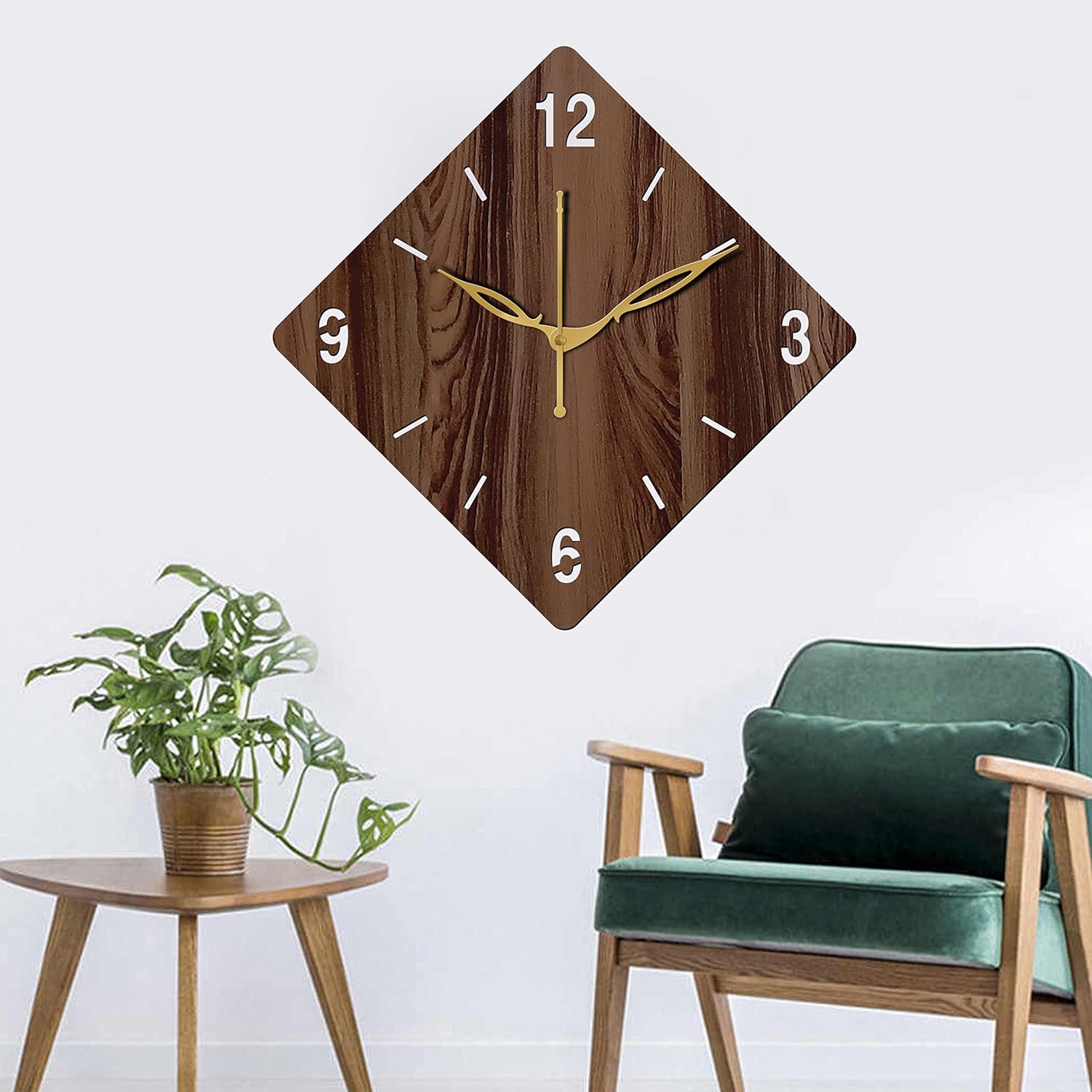 10" Inch Wooden Wall Clock (Wenge, Small Size, 25cm x 25cm)