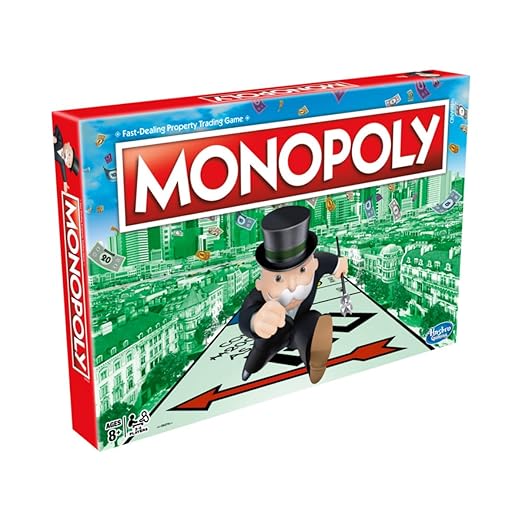 MONOPOLY Board Game (Multicolor) for Families and Kids Ages 8 and Up, Classic fantasy Gameplay