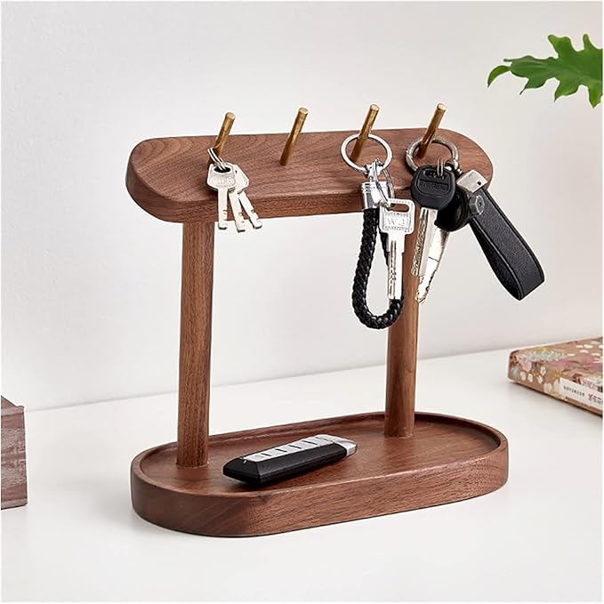 Key Holder Key Rack Desk Organizer Wood Decorative Entryway Key Organizer