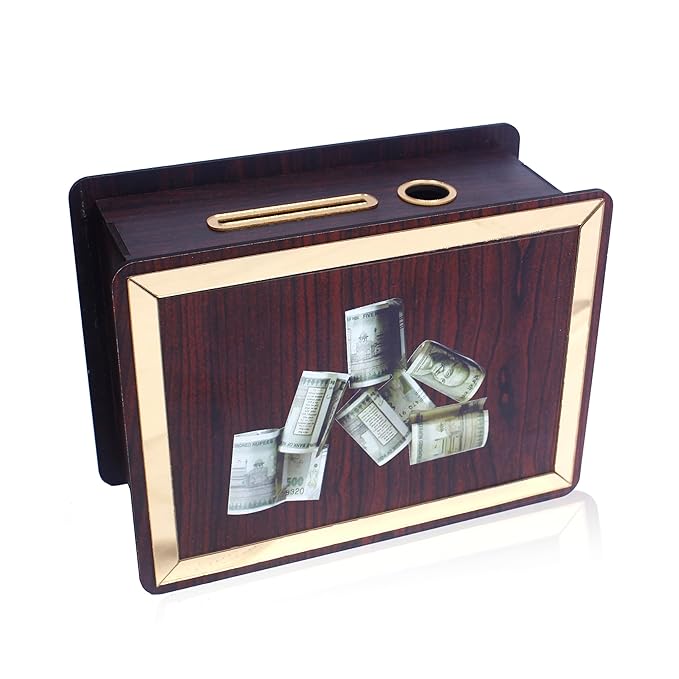 Wooden Money Bank for Kids and Adults Best Gift for Couple (Customized)