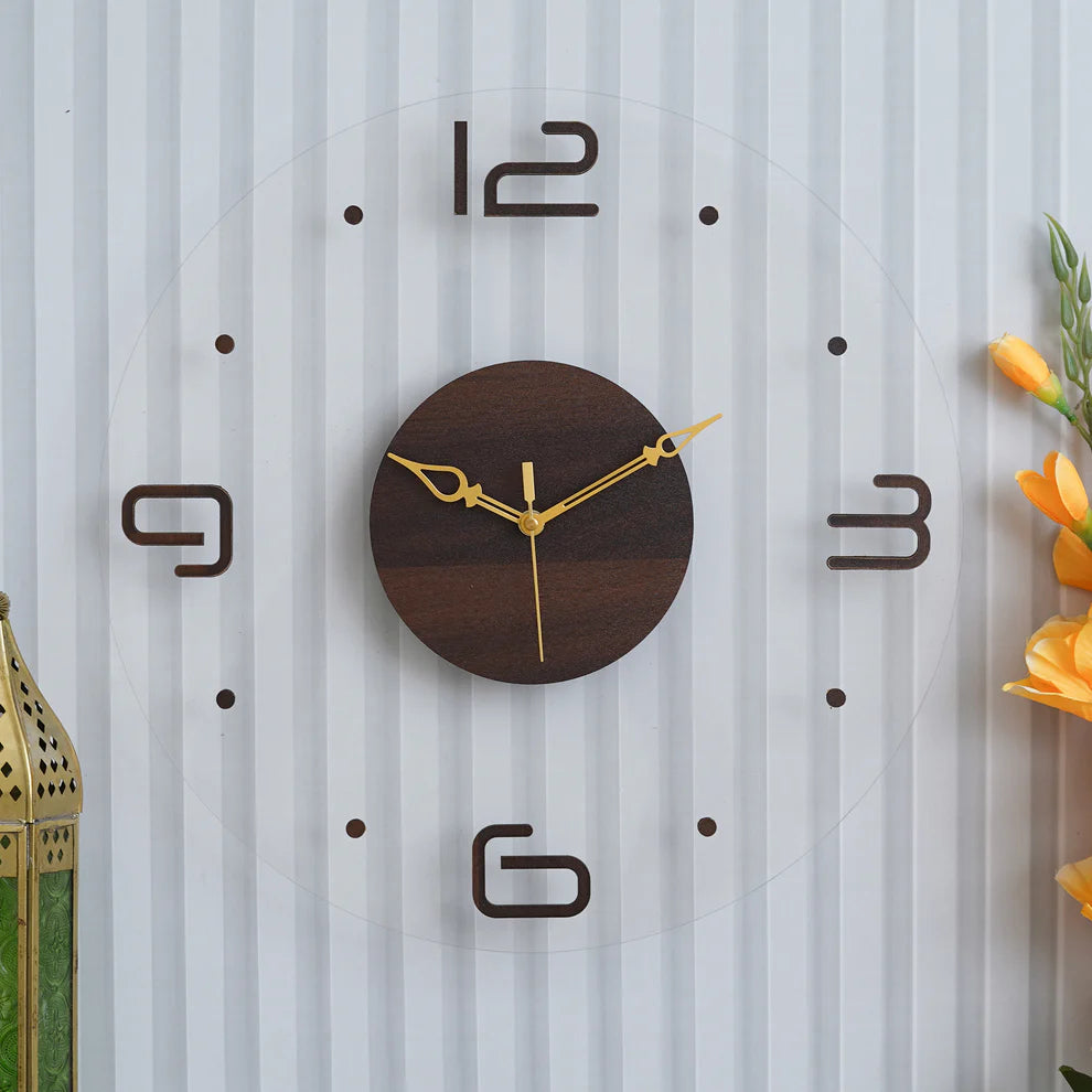 Wooden Acrylic Wall Clock