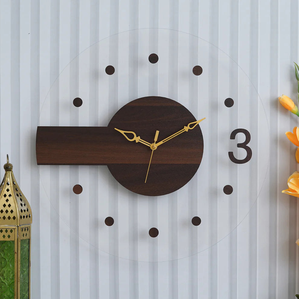 Wooden Acrylic Wall Clock