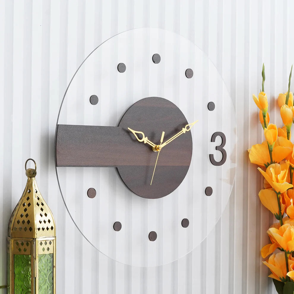 Wooden Acrylic Wall Clock