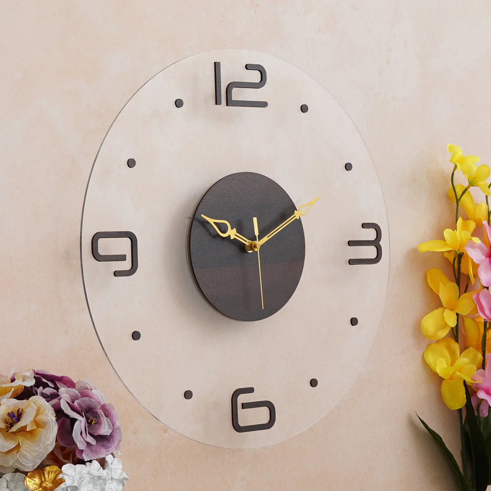 Wooden Acrylic Wall Clock