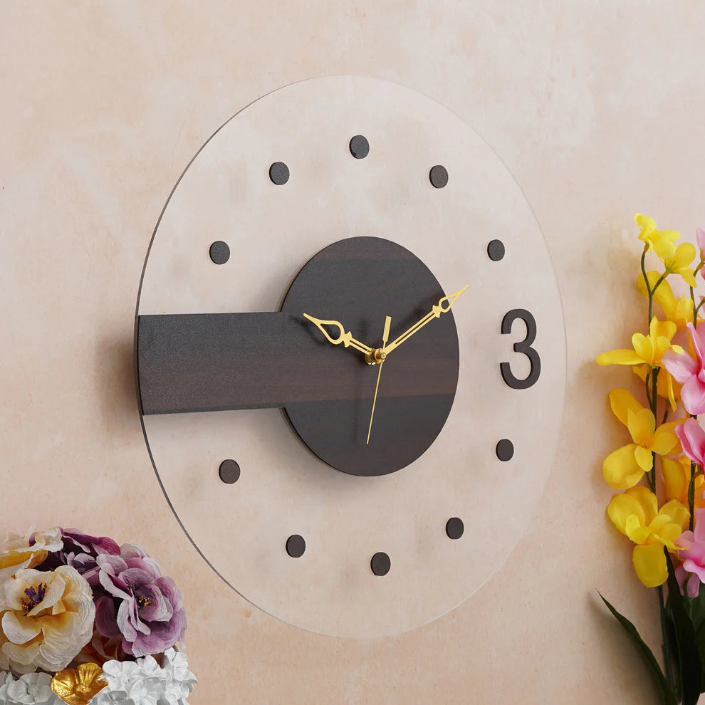 Wooden Acrylic Wall Clock