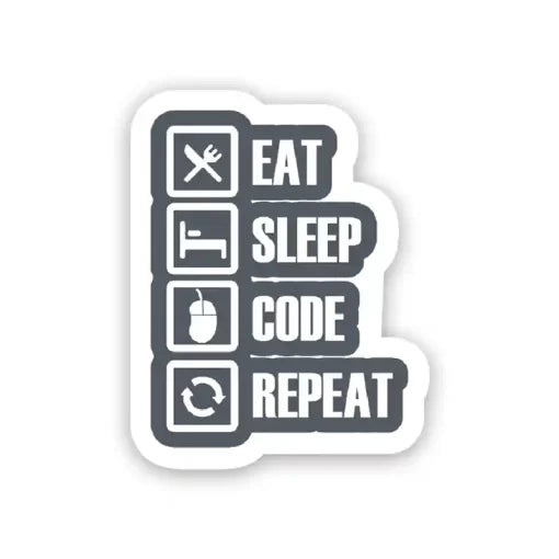 Eat Sleep Code Repeat-Laptop Sticker