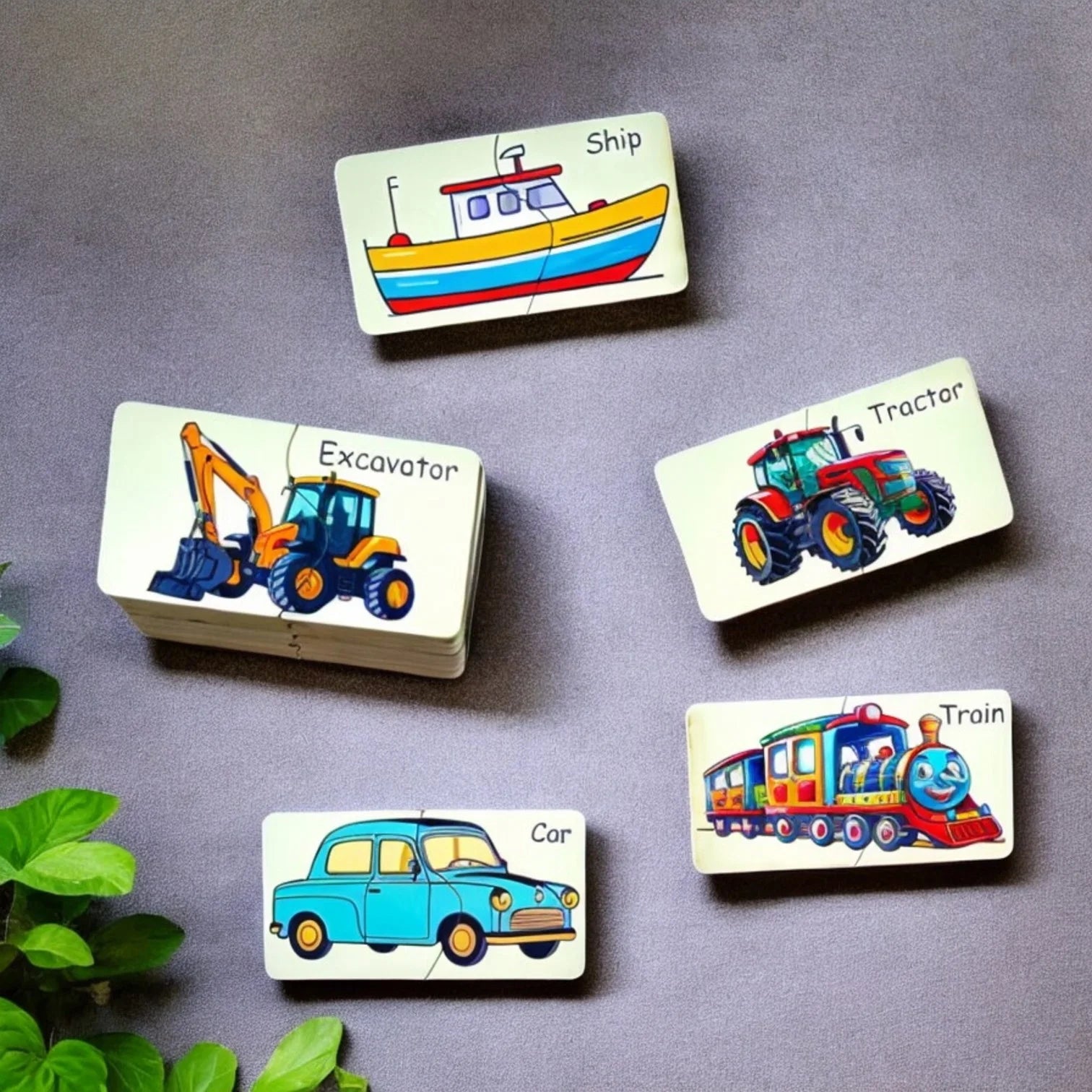 Transportation Two-Piece Puzzles