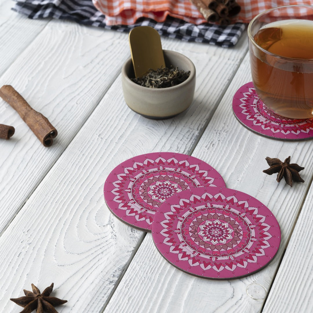 Premium Wooden Coaster Set – Stylish, Durable & Eco-Friendly