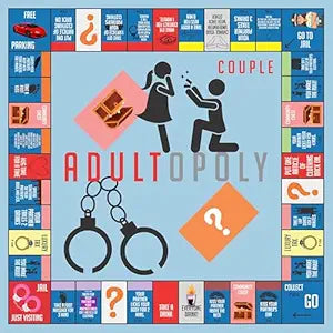 Adultopoly Board Game, Couple Adultopoly Board Game, Adults Board Games for Couple Relationship Conversation Game Card Board