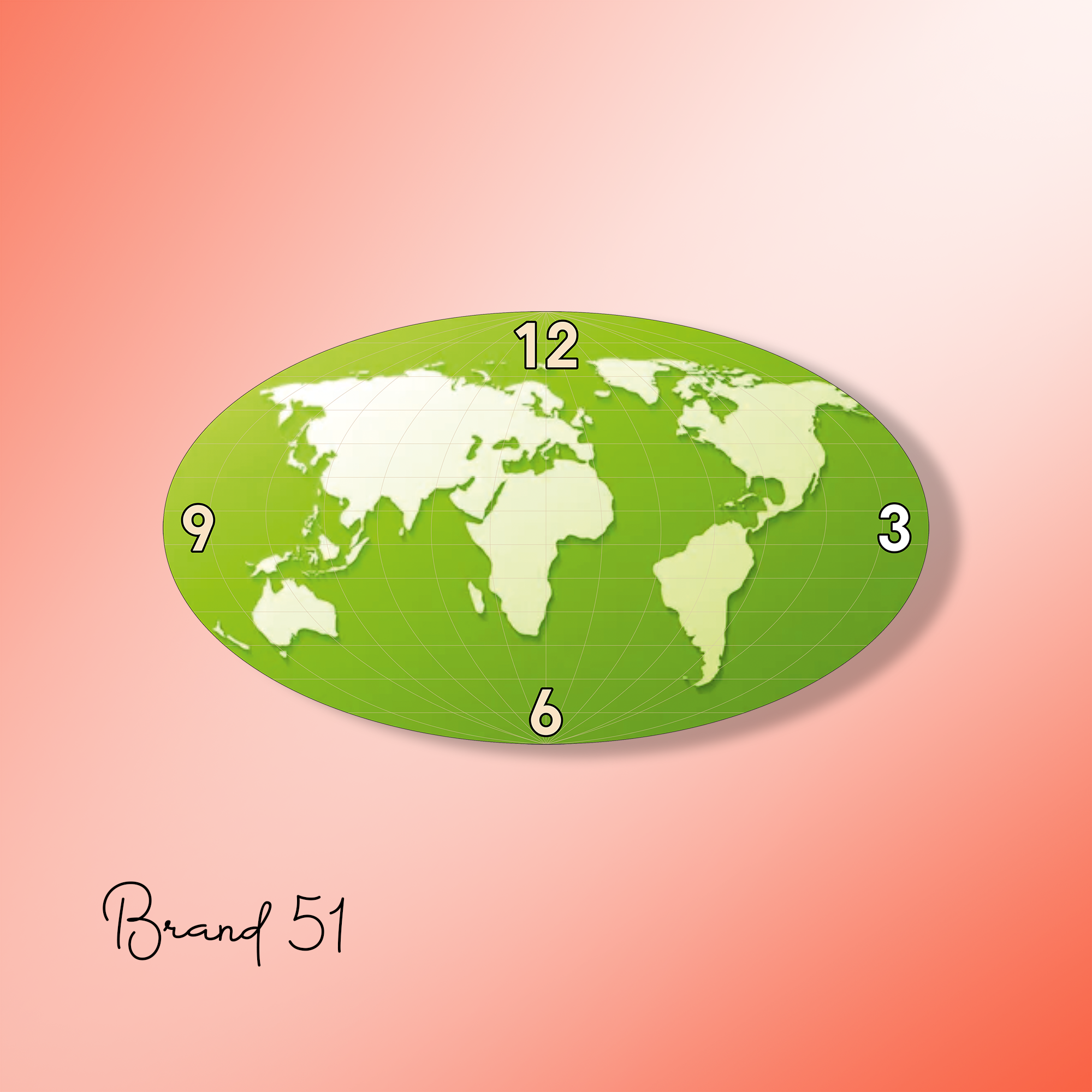 Oval World Clock – A Stylish Global Timepiece