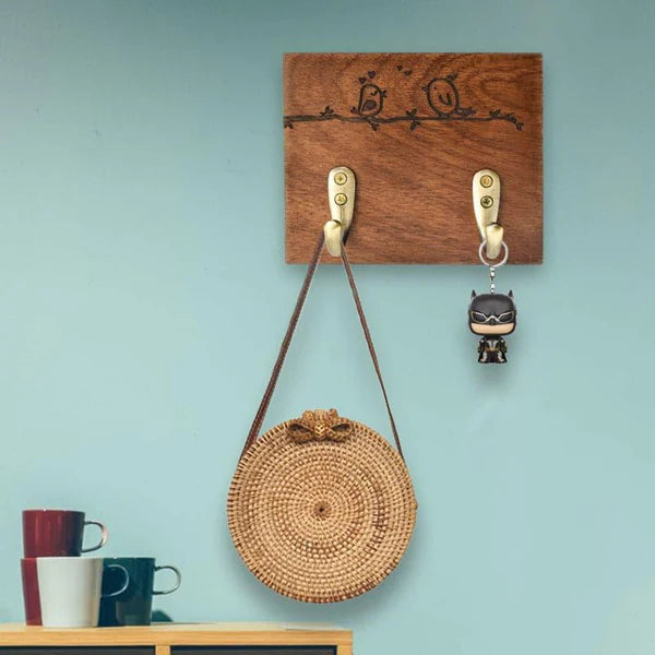 Bird Buddies Wooden Key Holder