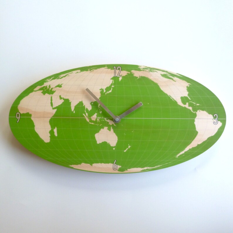 Oval World Clock – A Stylish Global Timepiece