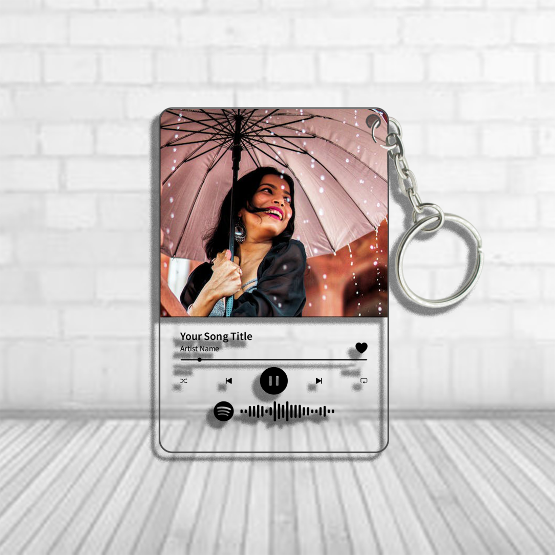 Personalize Your Keys with Your Favourite Music – Custom Large-Size Photo Avatar Spotify Music Code Keychain