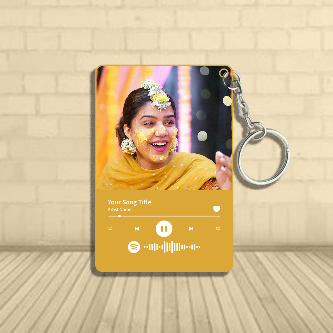 Personalize Your Keys with Your Favourite Music – Custom Large-Size Photo Avatar Spotify Music Code Keychain