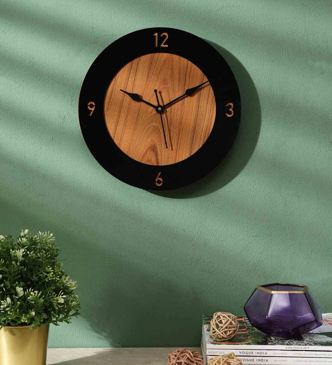 MDF And Acrylic Analog Concrete Wall Clock