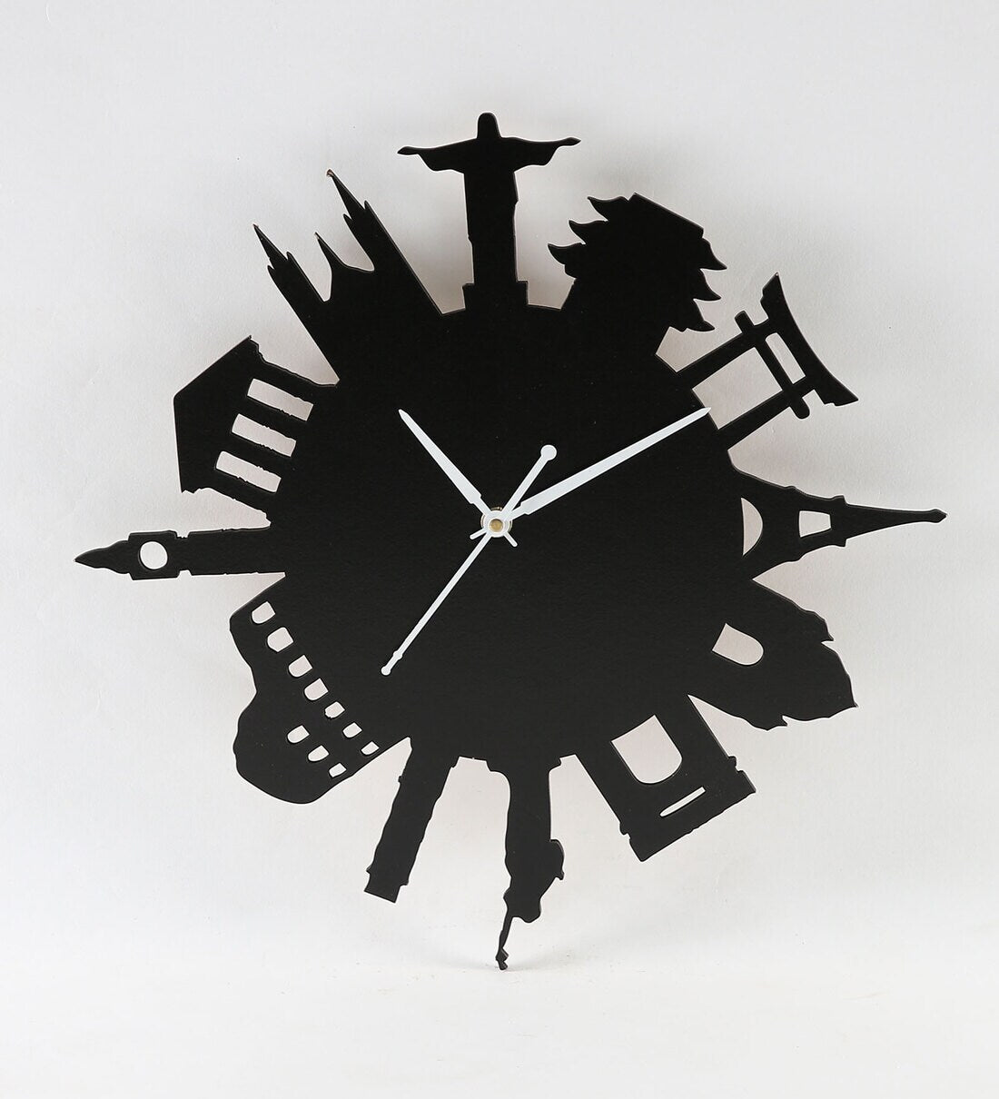 MDF And Acrylic Analog Monuments Wall Clock