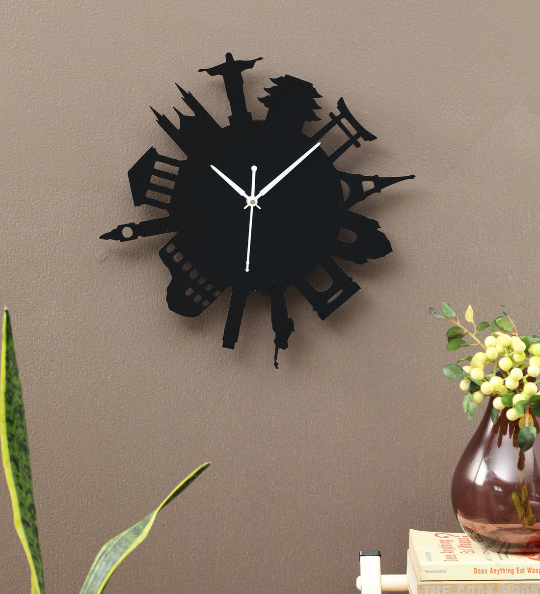 MDF And Acrylic Analog Monuments Wall Clock