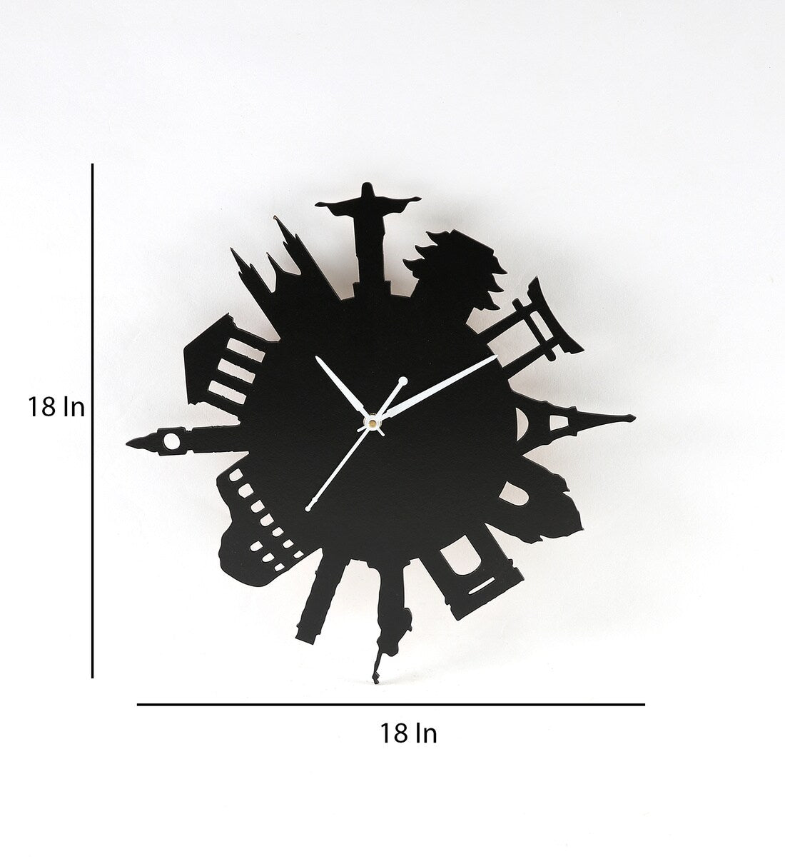 MDF And Acrylic Analog Monuments Wall Clock